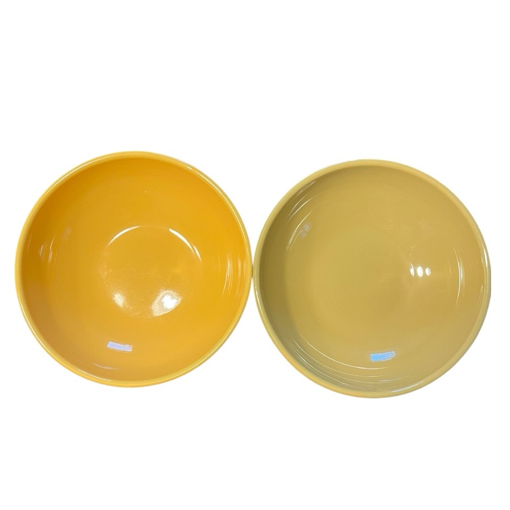 Anfora Yellow & Tan Stoneware Bowls – Set of 2
